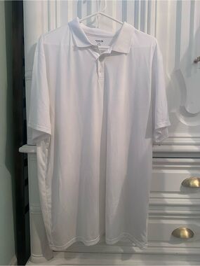 Old Navy White Men’s Polo Shirt - Clean Classic Active XXL TALL